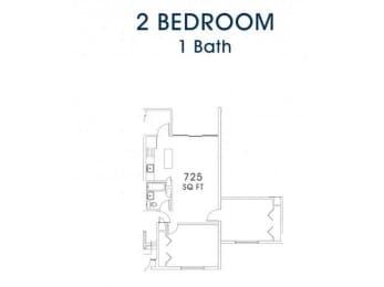 Taymil Charles Landing Apartment Homes 2 Bedroom 1 Bathroom Floor Plan